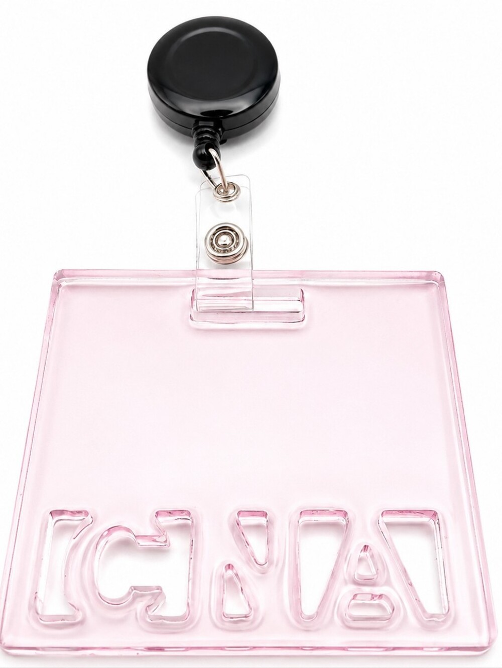 Handmade Pink CNA Badge Buddy Resin ID Holder Nurse Retractable Reel Cute
